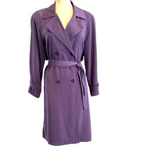 Portrait Purple Trench Coat raincoat, size 10